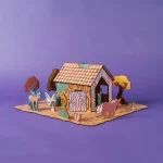 Enhjørning trælegetøj sæt til undervisning, kreativitet og fantasi for børn