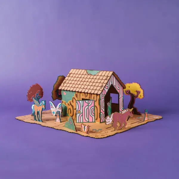 Enhjørning trælegetøj sæt til undervisning, kreativitet og fantasi for børn