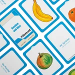 Kortspil med tyske Grøntsager og frugt