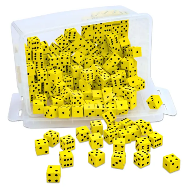 200 Skumterninger til undervisning i kasse