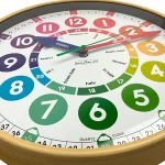 Vægur til børn lydløst- Læringsur til at lære klokken. Børneur.