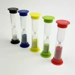 Timeglas sæt 5 styk. 5 farver