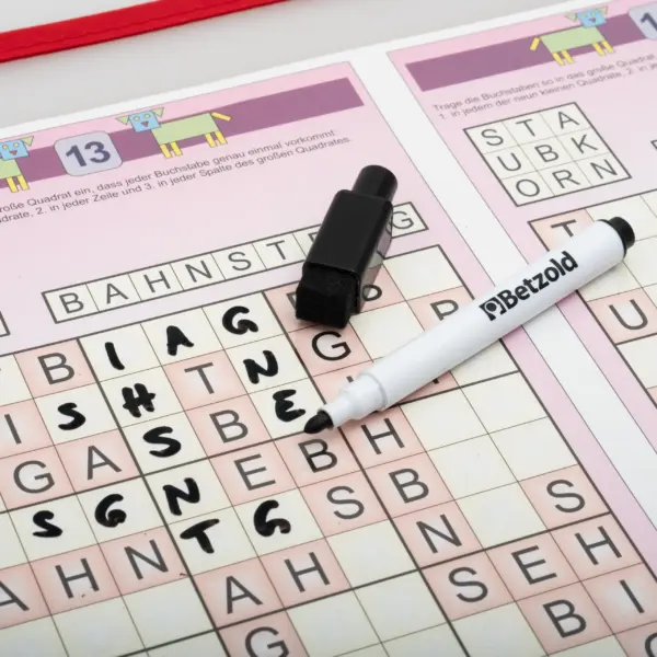 Whiteboard-Penne Sæt med Slettefilt og Magnet, 4 stk i 4 Farver