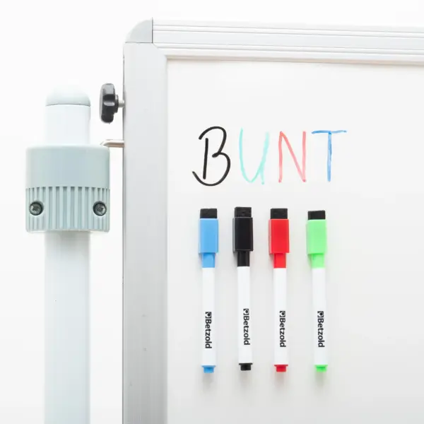 Whiteboard-Penne Sæt med Slettefilt og Magnet, 4 stk i 4 Farver