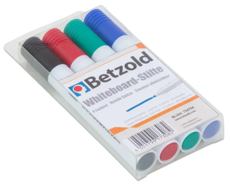 Sæt med 4 whiteboard marker