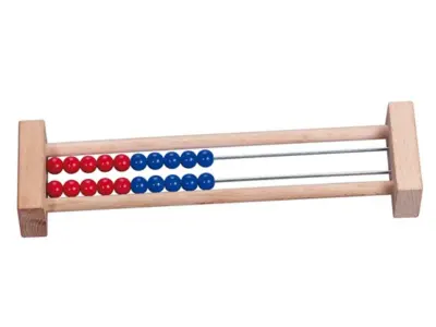 Kugleramme lille med 20 kugler - blå rød