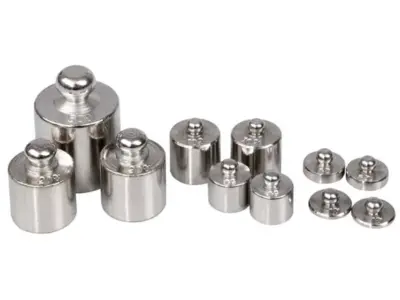 Lod sæt vægte med 6 stk i metal