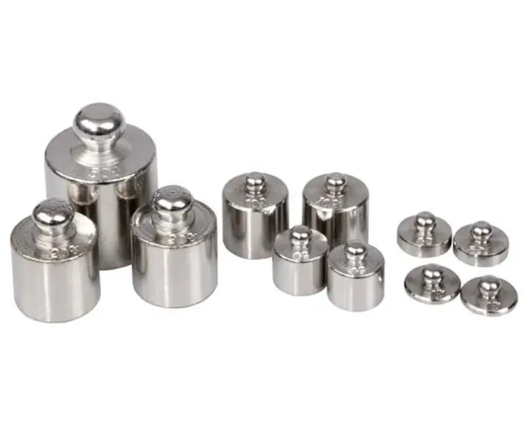 Lod sæt vægte med 6 stk i metal