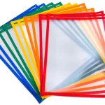 miljøvenlige læringslommer, 10 stk. 5 farver A4 format