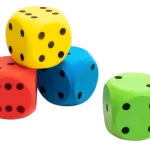 Stor skumterning sæt med 16 cm skumterninger.