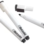 Whiteboard Pen Sort med tavlesvamp