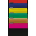 Hængemappe til A4, 6 lommer, Sort