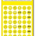 Belønnings-Klistermærker "Gule Smileys" - 288 stk.