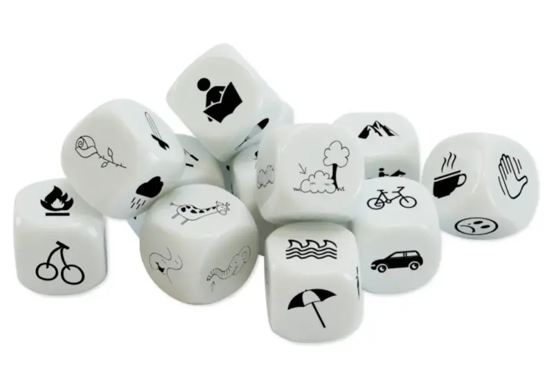 Fortællingsterninger "Fantasi", 12 stk., 20 mm i Boks