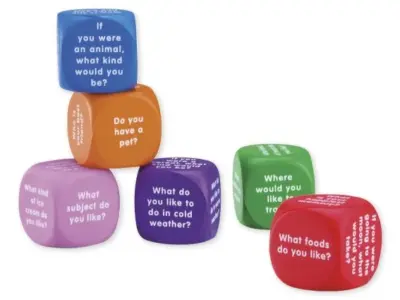 Engelsk "Spørgsmål" Terningsæt 6 stk