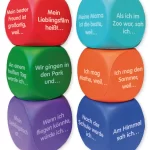 Terninger "Geschichten", 6 stk., 4 cm til Tyskundervisningen