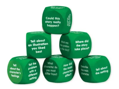 "Analyset-Reflektion" Engelske Terninger - 6 stk., 4 cm 