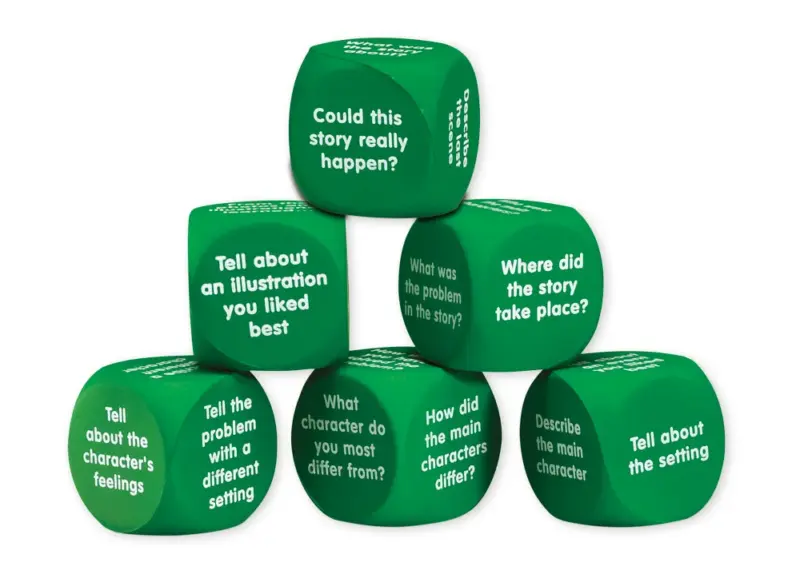 "Analyset-Reflektion" Engelske Terninger - 6 stk., 4 cm