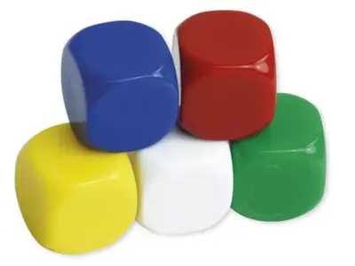 Blanke-Terningsæt 5 stk., 20 mm