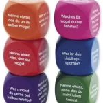 Terninger med Spørgsmål "Deutsch", 6 stk., 4 cm