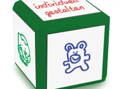 blank terning i grøn