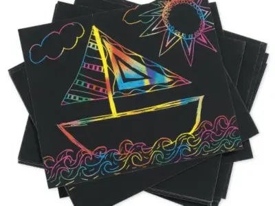 regnbue skrabepapir 100 stk