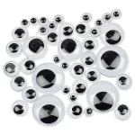 Selvklæbende Rulleøjne, 1.100 stk