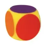 Farverige Skumterninger