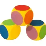 Farverige Skumterninger