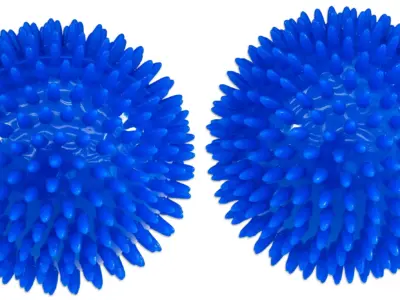 Massagebold pindsvinebold 10 cm blå