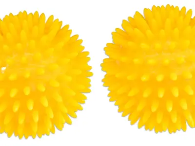 Massagebold pindsvinebold 8 cm gul