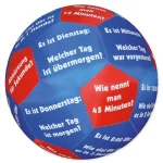 Læringsbold Til Tyskundervisning - Tid og Ugedage. "Spil, Bevæg og Lær" 