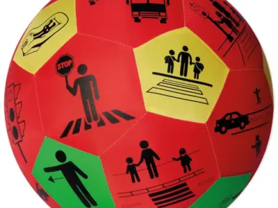 Læringsbold til Trafikundervisning " spil bevæg og lær"