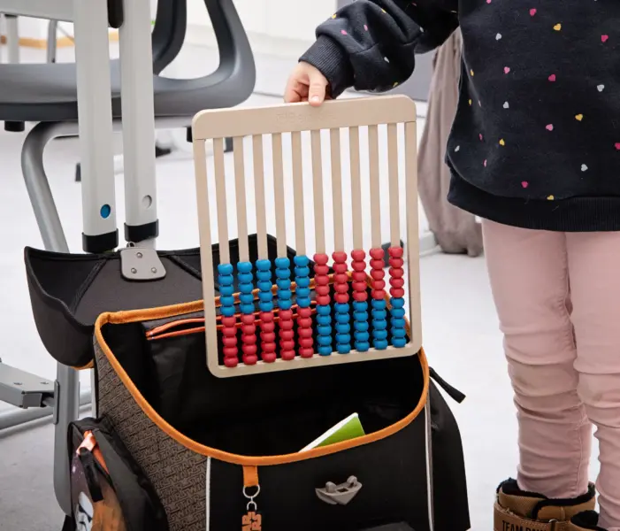 Flad Taelleramme Betzold med 100 Kugler farve rød og hvid