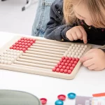 Flad Taelleramme Betzold med 100 Kugler farve rød og hvid