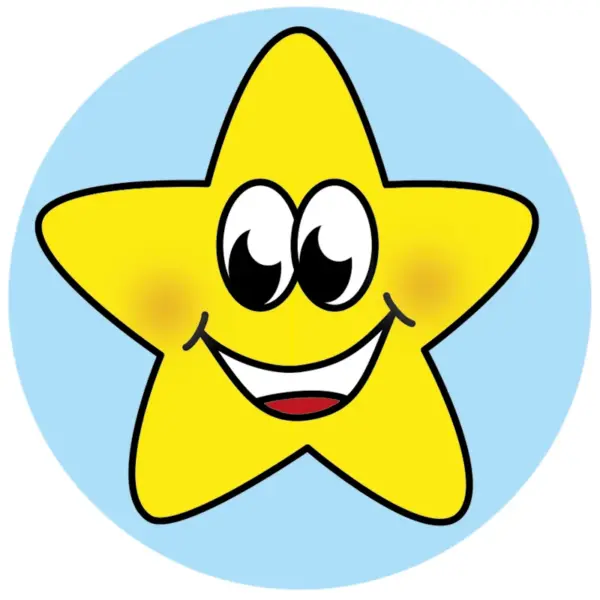 Belønningsklistermærker: Farvede Stjerner - 500 stk