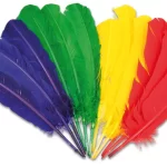 Farverige Fjer, 24 stk.