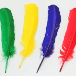 Farverige Fjer, 24 stk.