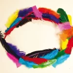 Farverige Fjer, 24 stk.