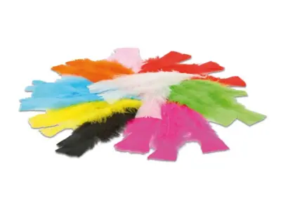 Fjer Farve Mix, 320 stk.