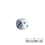 Terning spilleterning i træ 16 mm - hvid sort