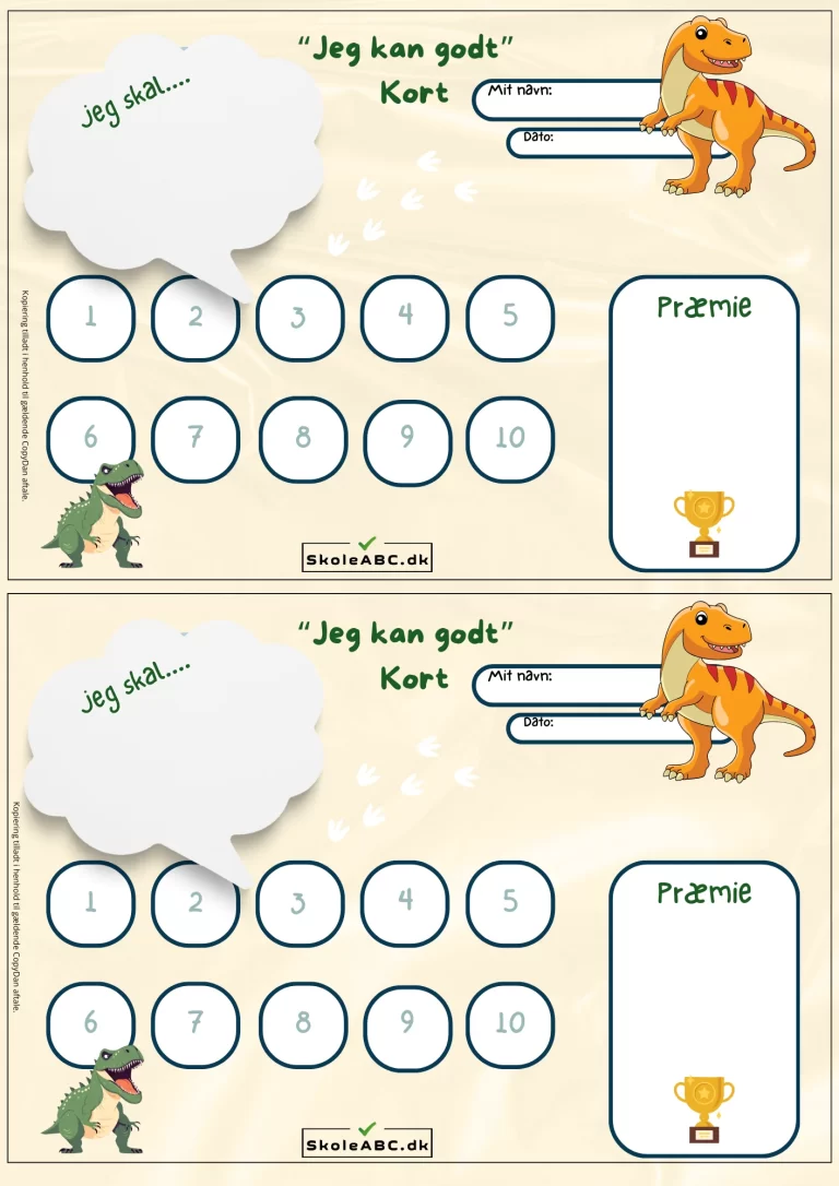 motivationskort dino