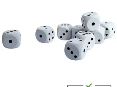 Terninger spilleterninger i træ 16 mm køb nu på skoleabc.dk - 10 stk i pose.