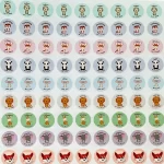 Klistermærker til Motivation med søde dyremotiver - 585 stk. pr. sæt