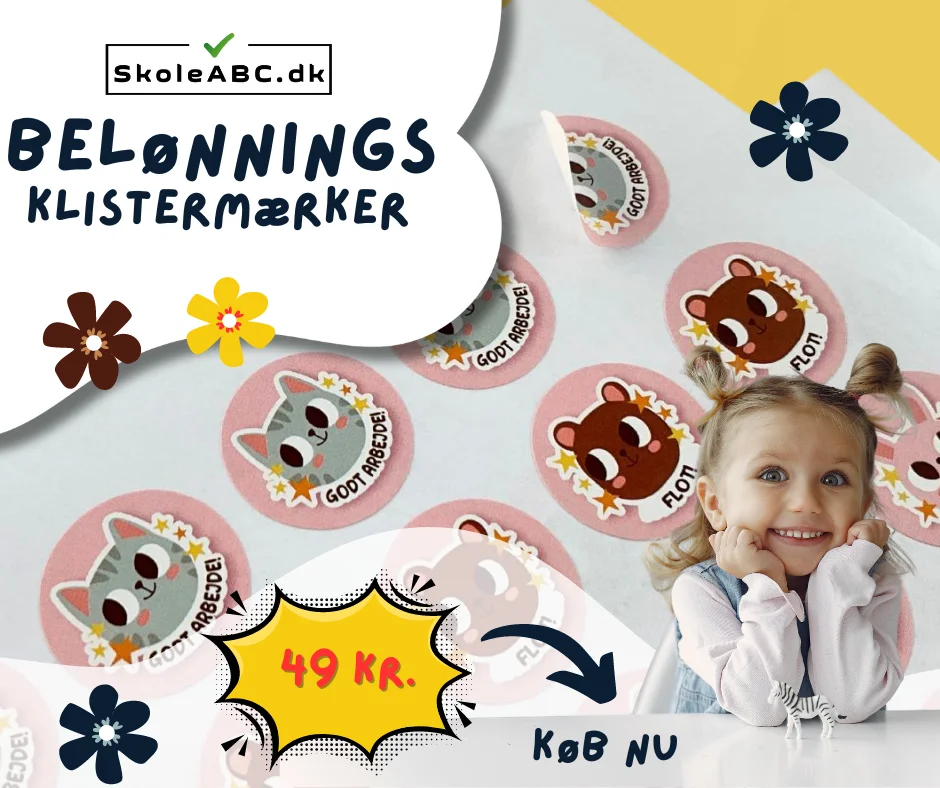 Belønningsklistermærker til børn. Godt gået stickers til anerkendelse af god indsats.