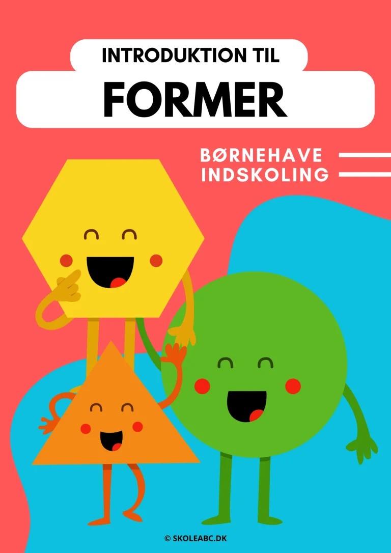 Introduktion til Former. Et gratis hæfte til undervisning i former og figurer. Lær om cirker, firkanter, trekanter, rektangler. Gratis download.