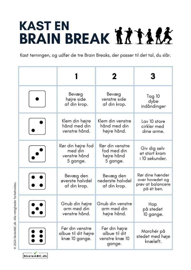 Kast en Brainbreak - Brain Break øvelse til børn og voksne