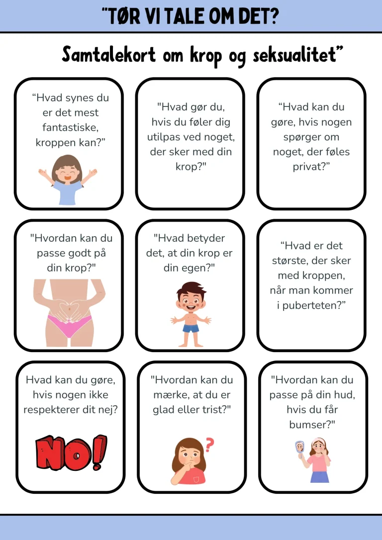 Samtalekortene "Tør vi tale om det?" - 4.-6. klasse