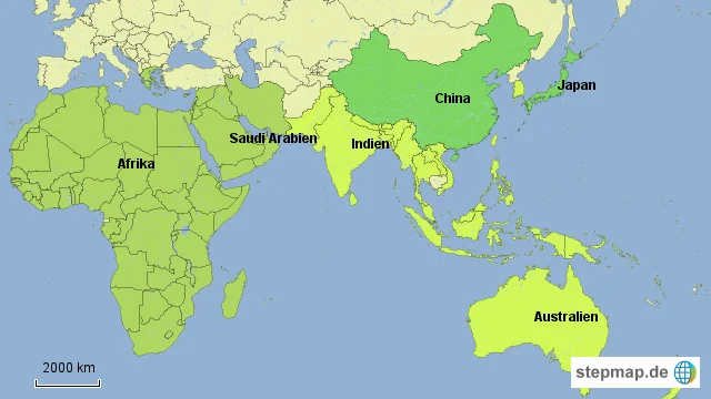 Opdeling af Afrika og Asien