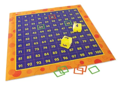 Taltavle aktivitetsmåtte 120 x 120 - til børn i indskolingen